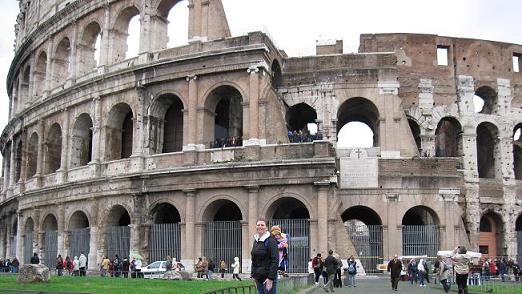 Photo of the Colosseum in Rome, Italy.